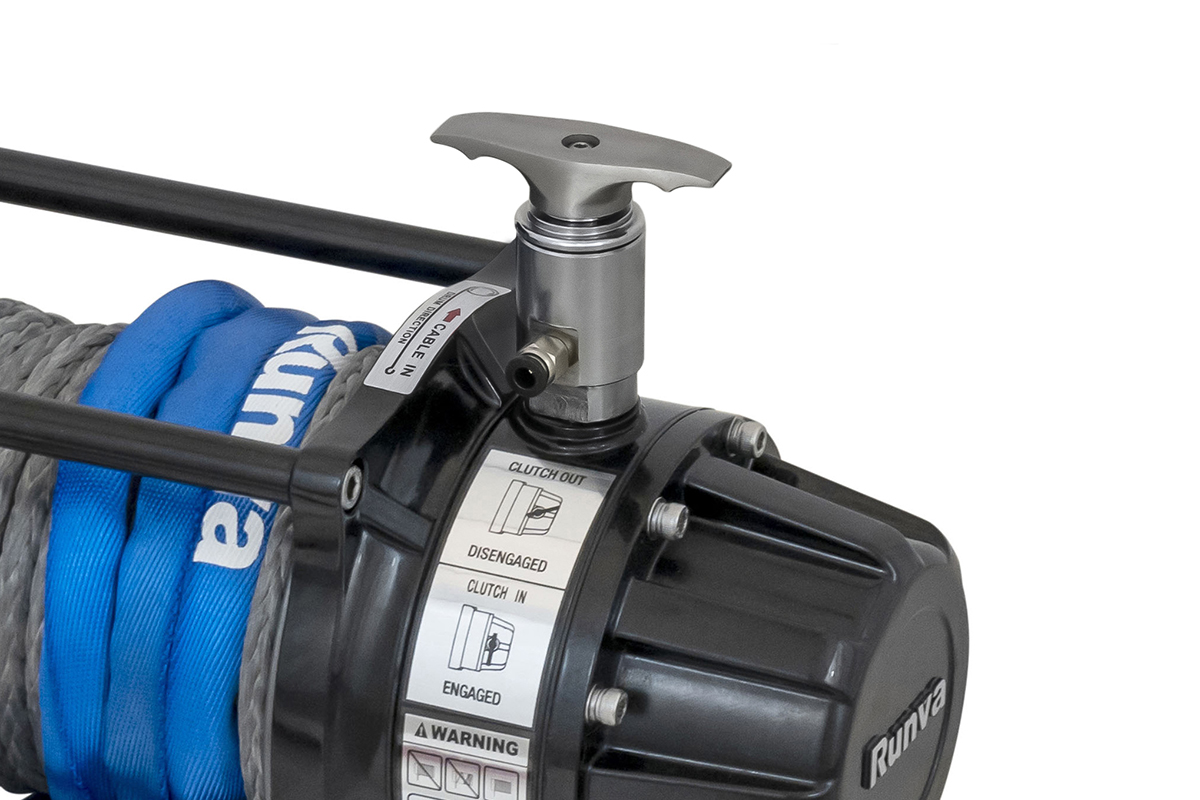 Лебёдка автомобильная электрическая 24V Runva EWB9500MAX-Q-SSRMAC24V 4350 кг MAX влагозащищенная, комбинированный роспуск, синтетический трос