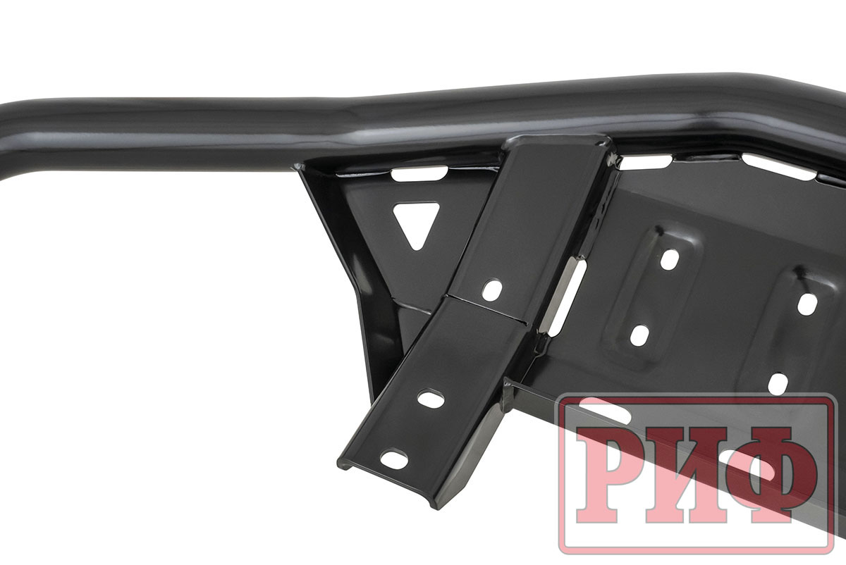 Бампер передний силовой/защита штатного бампера РИФ Toyota Land Cruiser 200 2007-2015 c защитой радиатора