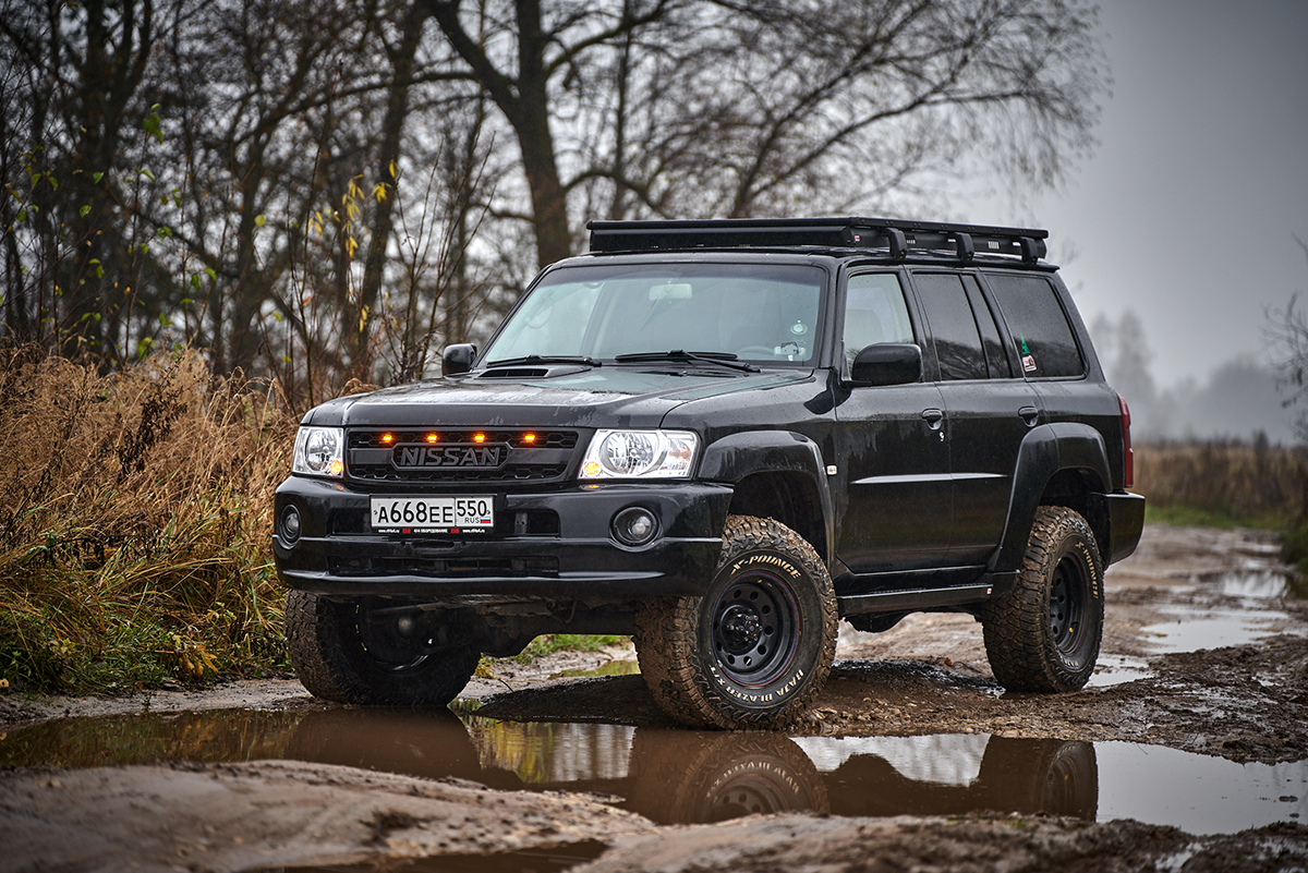 Пороги РИФ силовые Nissan Patrol Y61 2004+ (АКПП)