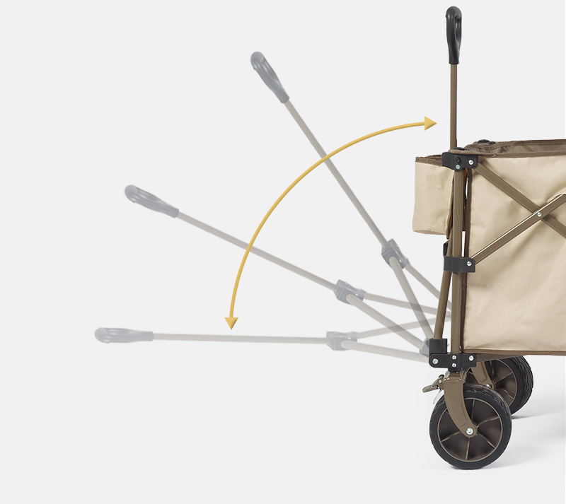 Тележка туристическая Naturehike TC 03 88х53х103 см, 186 л, бежевая