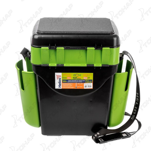 Ящик рыболовный зимний HELIOS FishBox (10л) зеленый