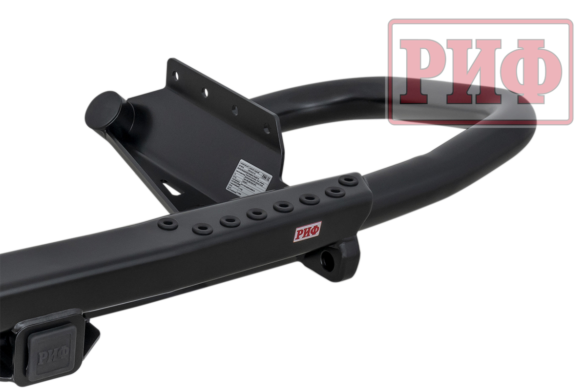 Бампер РИФ силовой задний Mitsubishi Pajero IV c квадратом под фаркоп