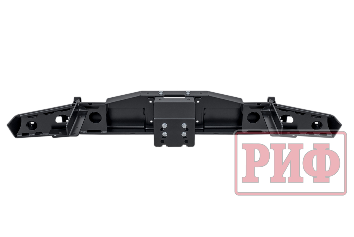 Бампер РИФ задний для УАЗ Хантер с площадкой под лебедку и фонарями (лифт)