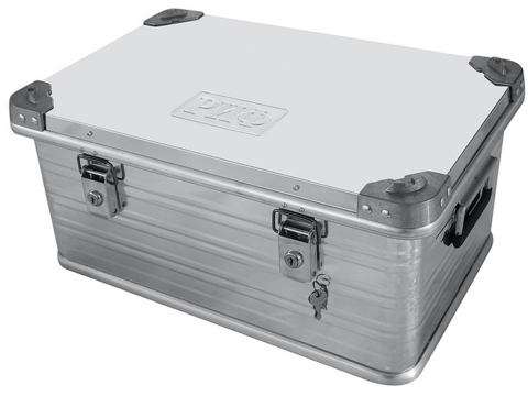Ящик алюминиевый РИФ усиленный с замком 582х385х277 мм (ДхШхВ)