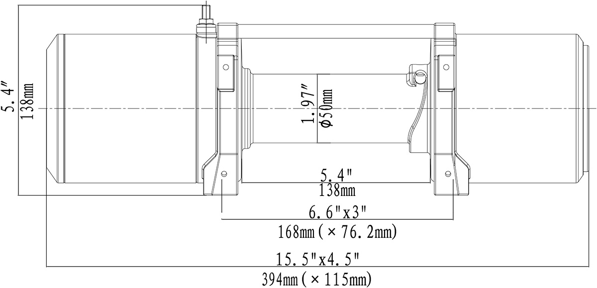 Лебёдка автомобильная электрическая 12V Runva EWV6000S 2722 кг (стальной трос)