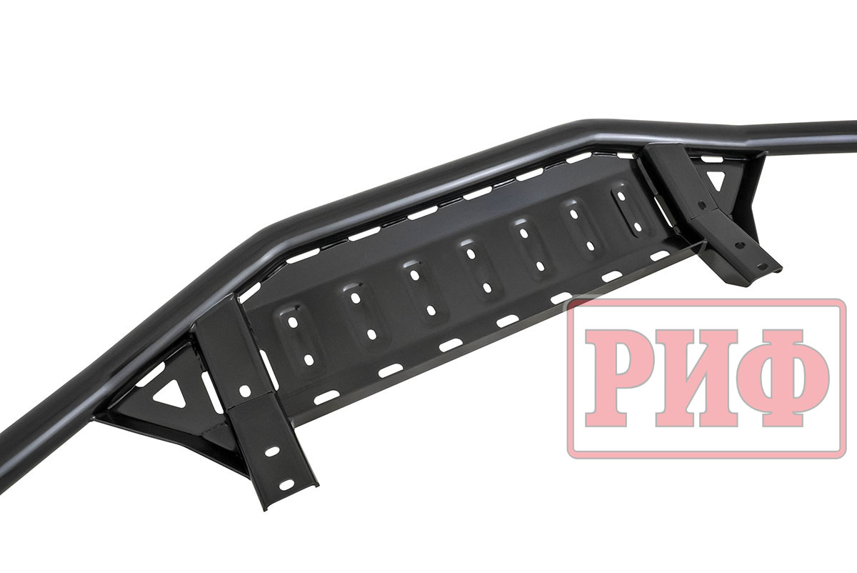 Бампер передний силовой/защита штатного бампера РИФ Toyota Land Cruiser 200 2007-2015 c защитой радиатора