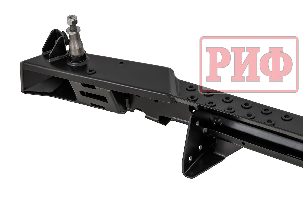 Бампер РИФ силовой задний УАЗ Буханка с фонарями, калиткой, возможностью установки фаркопа, лифт 65 мм