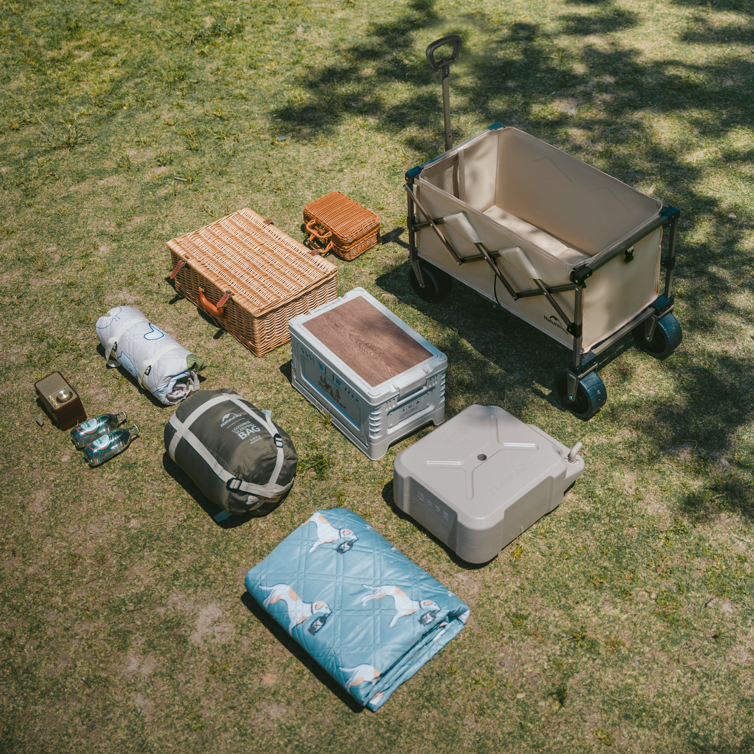 Тележка туристическая Naturehike Light 88х46х93 см, 100 л, коричневая