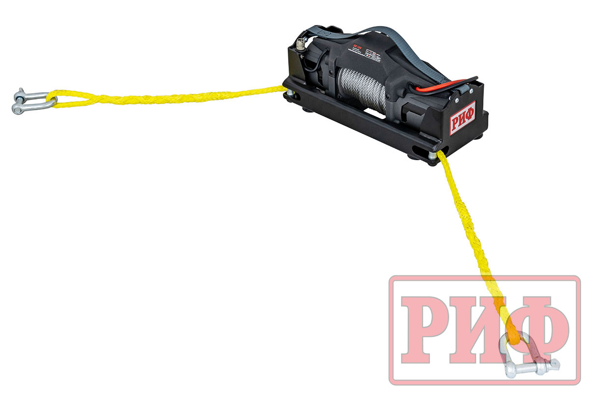 Лебёдка переносная РИФ 6000F c площадкой, стальной трос