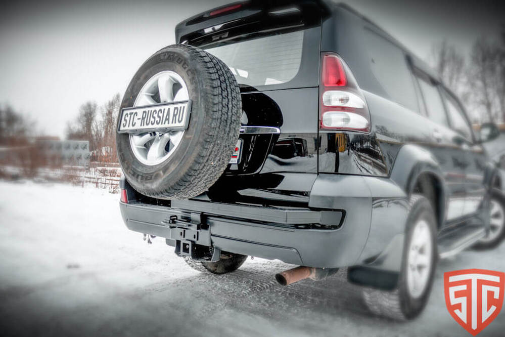 Калитка в штатный бампер Toyota Land Cruiser Prado 120