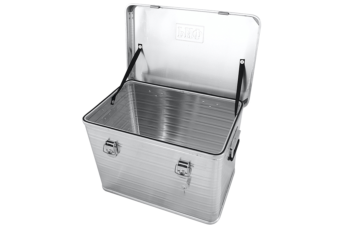 Ящик алюминиевый РИФ усиленный с замком 592х388х409 мм (ДхШхВ)