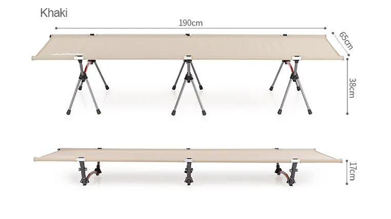 Раскладушка Naturehike XJC04 190х65х38 см, до 155 кг, бежевая