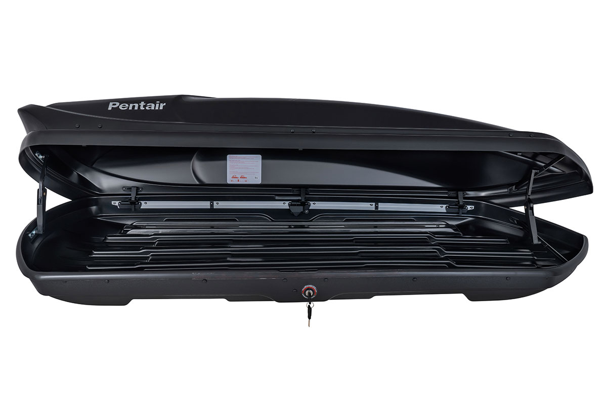 Бокс автомобильный на крышу Pentair COBRA 420L черный глянец, двусторонний