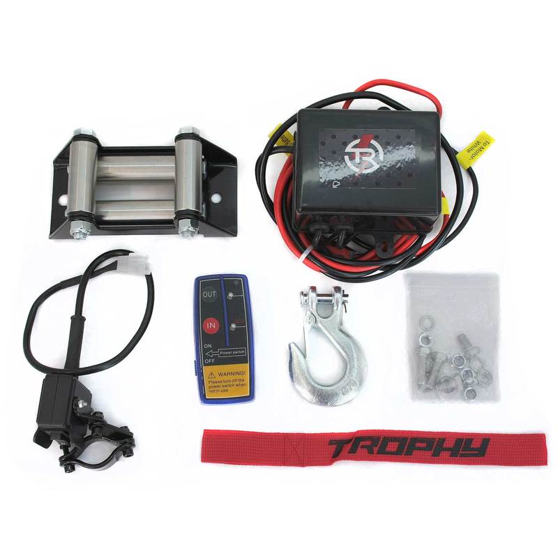 Лебёдка электрическая TR серия QUATTRO CRAZY 3,0 12V, 1360 КГ, 153:1