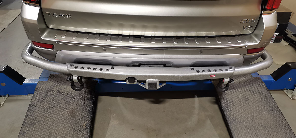 Бампер РИФ задний силовой/защита штатного бампера TANK 500 c квадратом под фаркоп