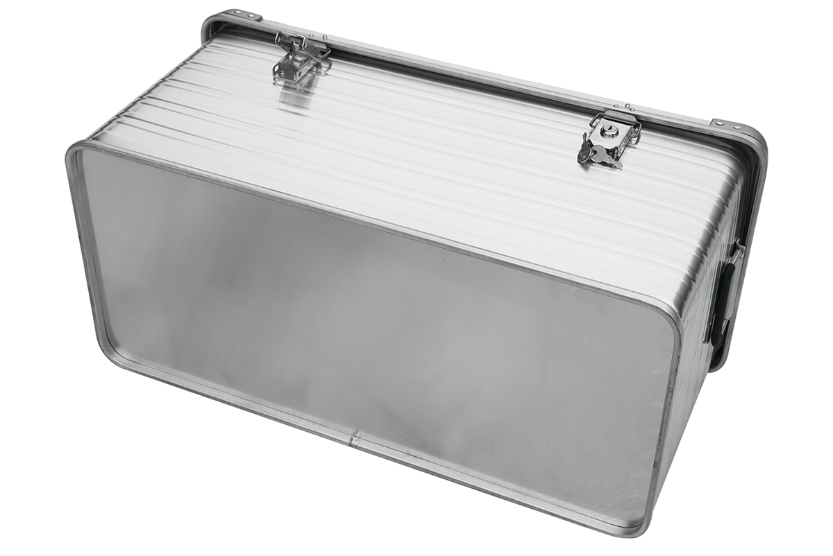 Ящик алюминиевый РИФ усиленный с замком 782х385х379 мм (ДхШхВ)