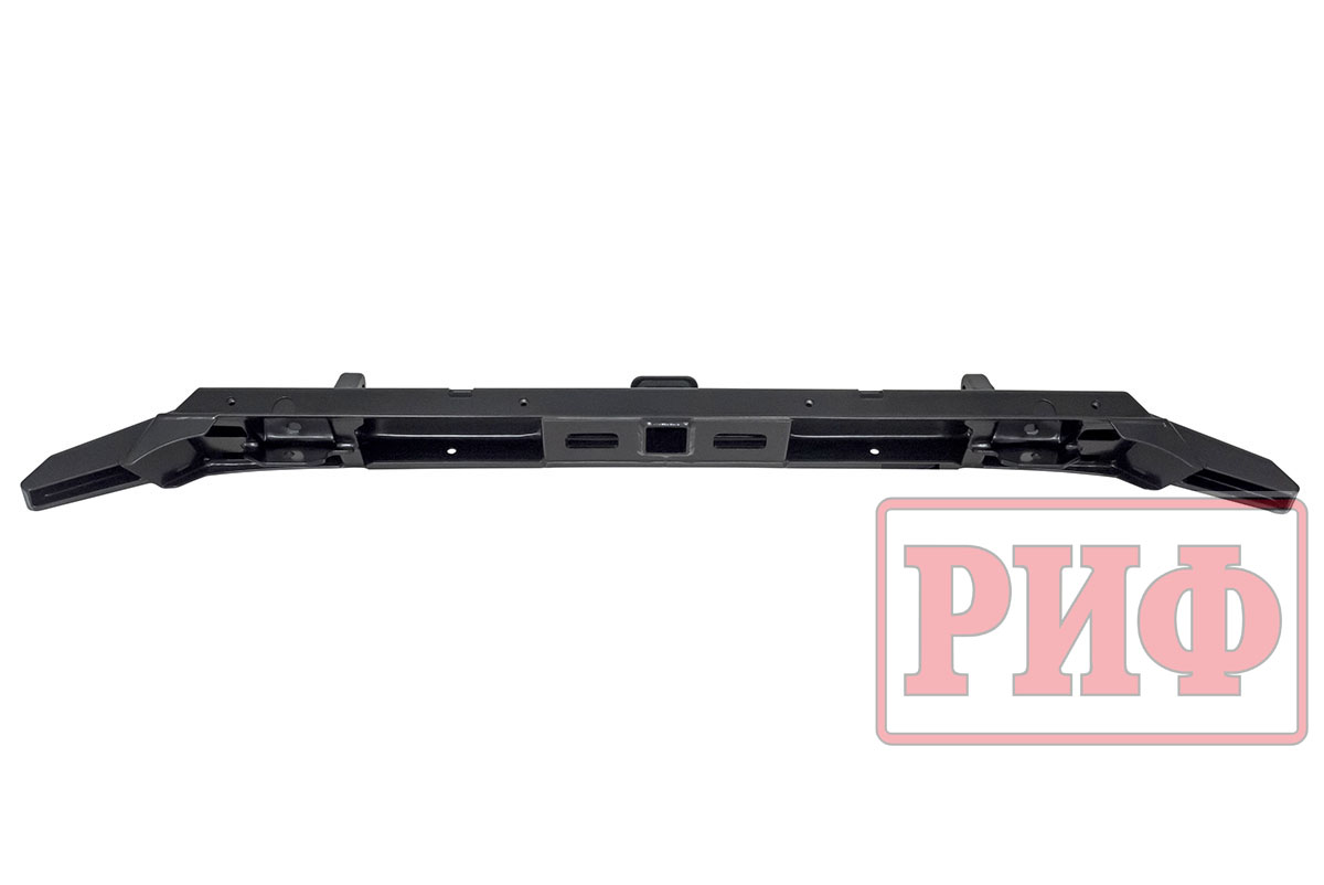 Бампер передний силовой/защита штатного бампера РИФ Renault Duster 2021+ с квадратом под фаркоп и защитой радиатора