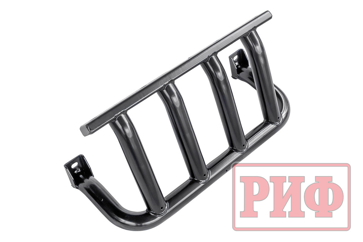 Бампер передний силовой/защита штатного бампера РИФ УАЗ Патриот 2015+ с защитой рулевых тяг (стандарт)
