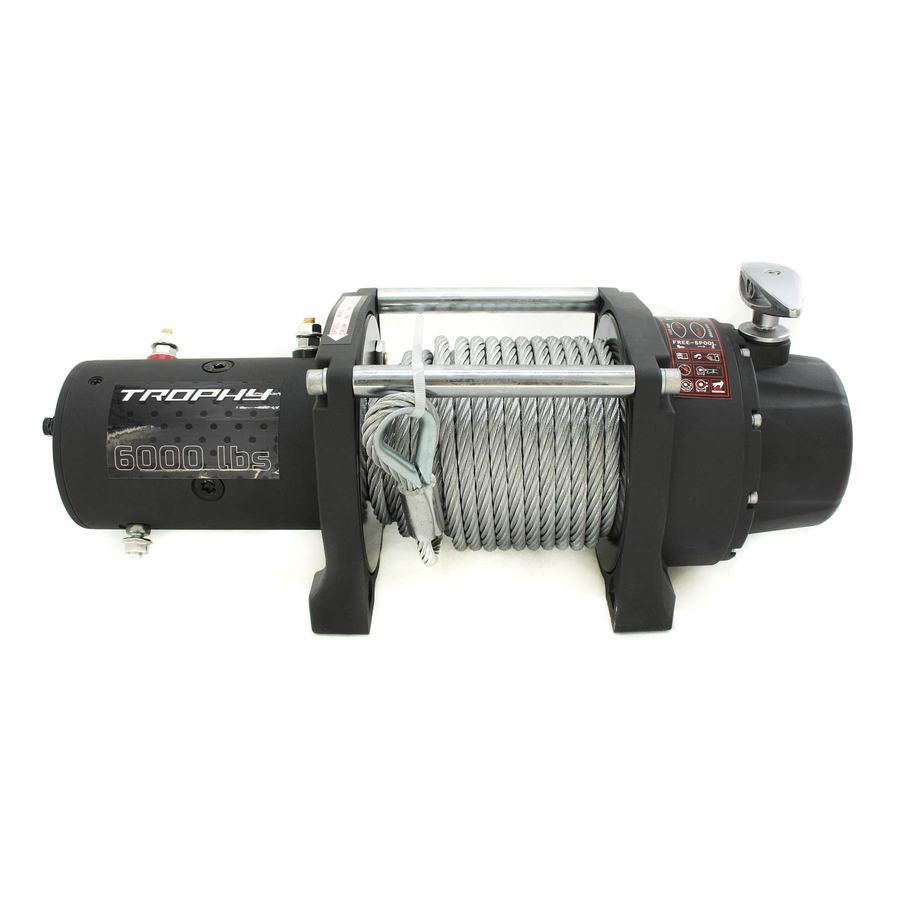 Лебедка электрическая автомобильная TR TROPHY 6,0 (стальной трос)