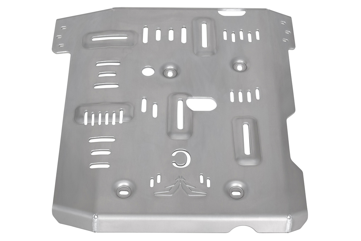 Защита Falcon радиатора, картера, РК, КПП для Toyota Land Cruiser 70 (дизель 2.8T/4.5T (2016-2023), со штатной лебедкой), алюм. 8 мм