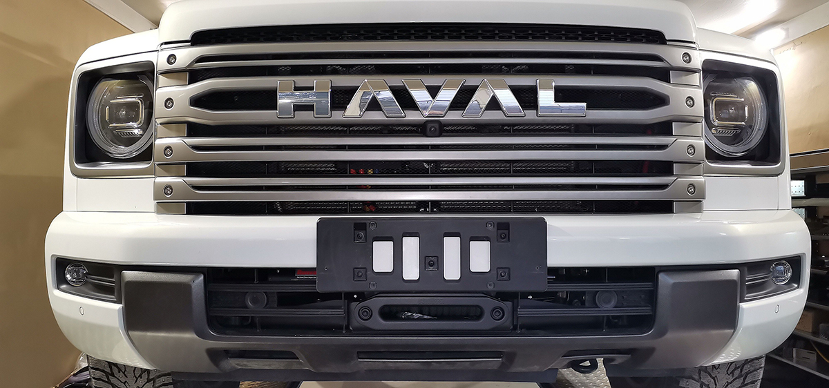 Площадка РИФ под лебёдку в штатный бампер Haval H9 2024+