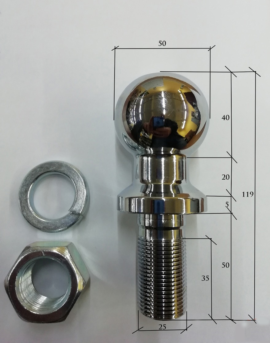 Шар фаркопа хромированный HB-LT-015