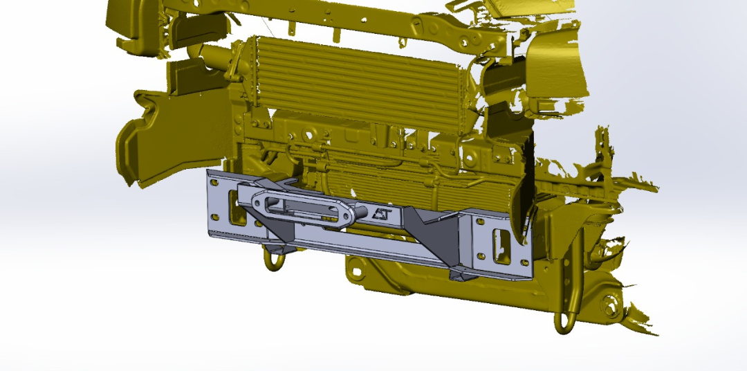 Площадка под лебёдку в штатный бампер MMC L200 шестое поколение (2023 - )
