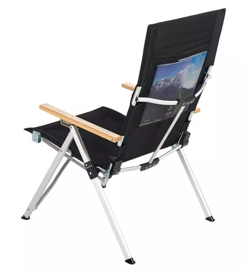 Кресло туристическое Naturehike складное, регулируемое, черное, до 140 кг