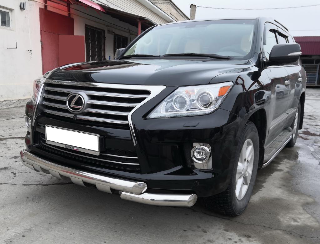 Защита переднего бампера LX570 (2012-2015) нерж.