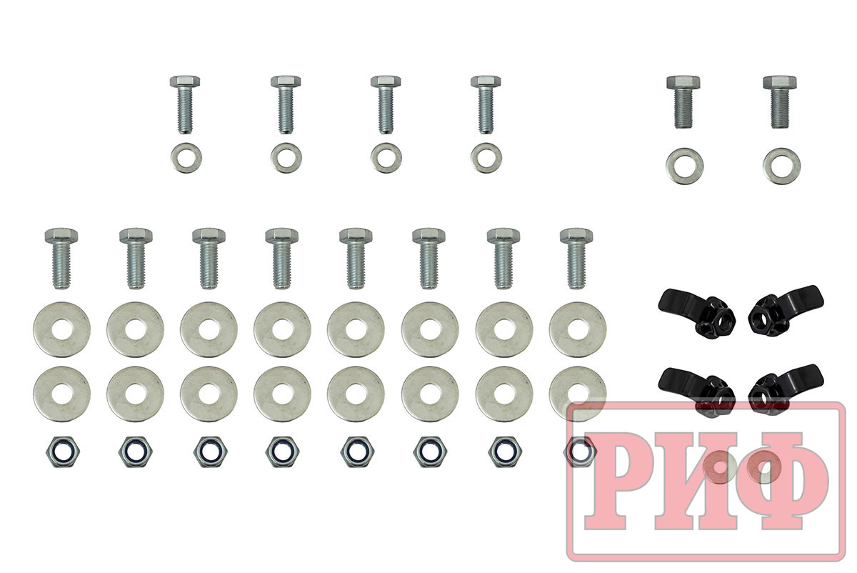 Бампер РИФ силовой передний Toyota Land Cruiser Prado 120 c доп. фарами, центральной дугой, защитой бачка омывателя