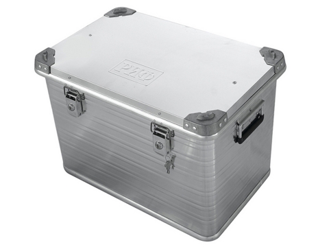 Ящик алюминиевый РИФ усиленный с замком 592х388х409 мм (ДхШхВ)