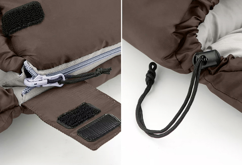 Мешок спальный Naturehike U350, (190х30)х75 см, (правый) (ТК: +1C), коричневый