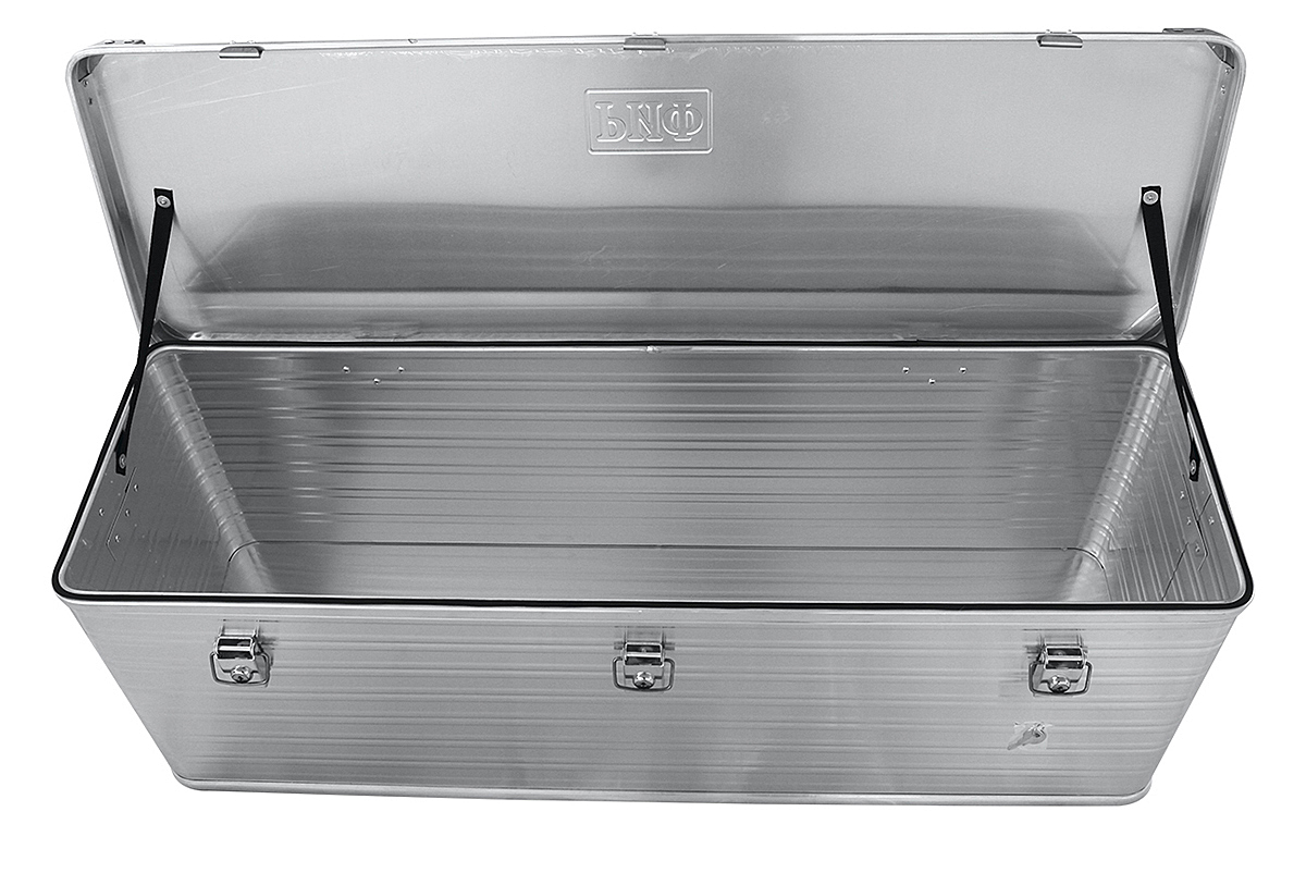 Ящик алюминиевый РИФ усиленный с замком 1176х385х412 мм (ДхШхВ)