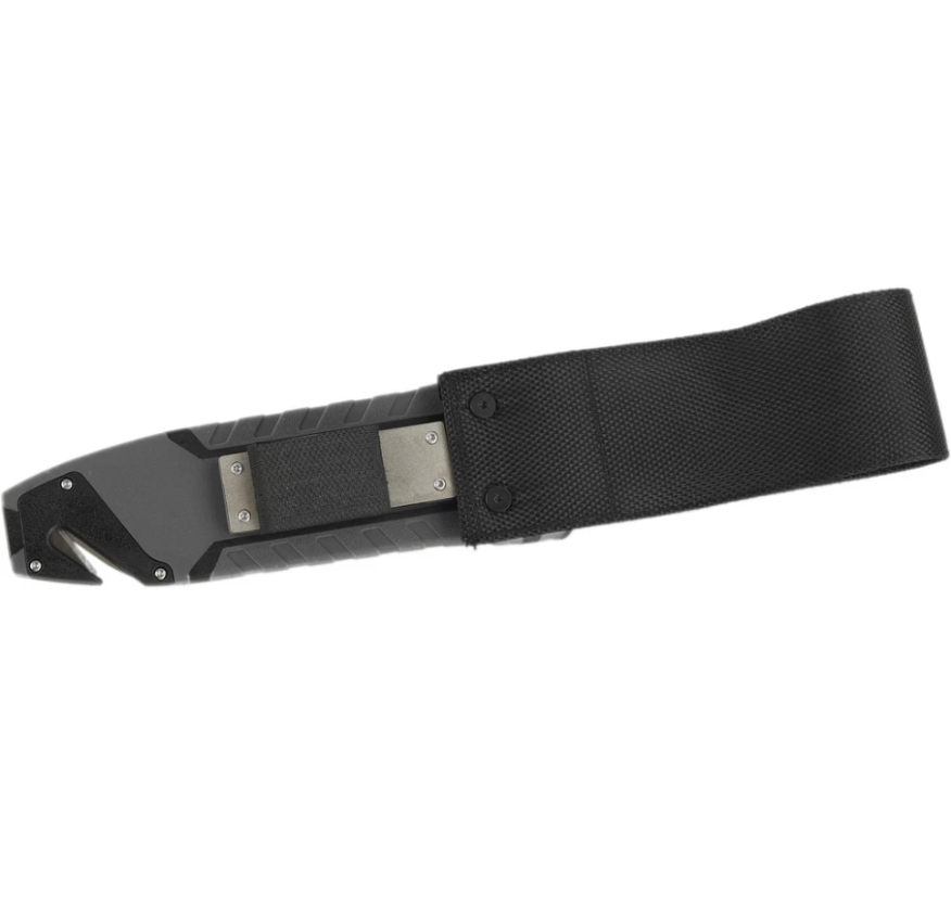 Нож туристический GANZO, длина 243 мм, сталь 8CR13, серый, с паракордом, в ножнах