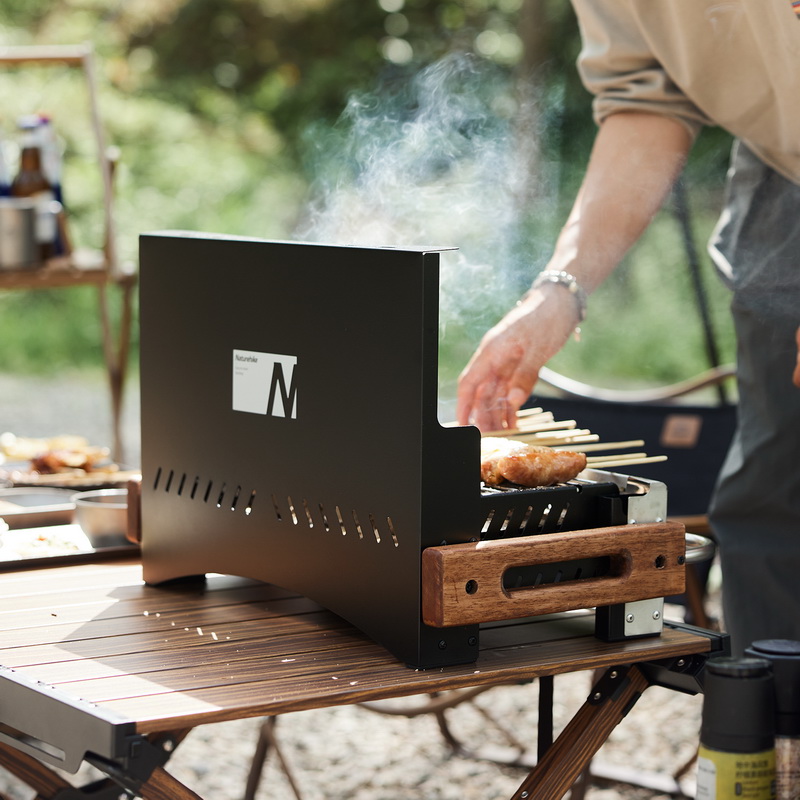 Гриль угольный Naturehike BBQ, черный