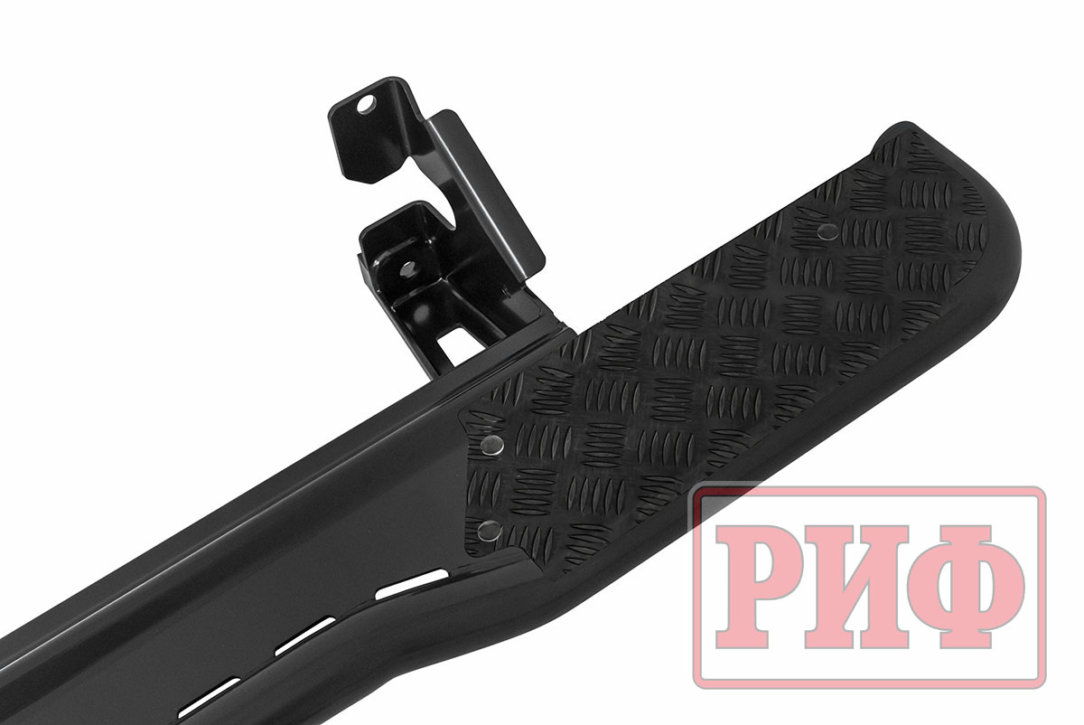 Пороги РИФ силовые Toyota Land Cruiser Prado 120 черные