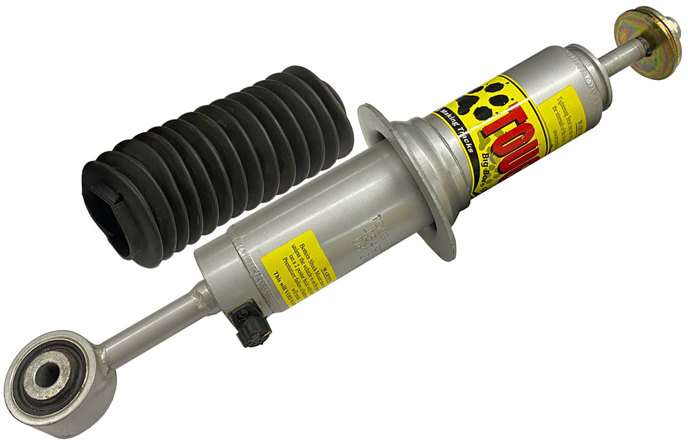 Амортизатор передний регулируемый мощный Tough Dog для TOYOTA LANDCRUISER 200 GX, GXL, VX, SAHARA (2007-2021) лифт 0-40 мм, шток 45 мм, 9 ступеней регулировки