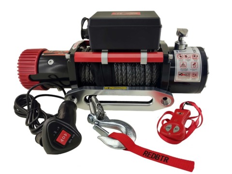 Лебедка redBTR серия HUNTER 12, 12V, 5448 кг, с синтетическим тросом