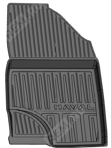 Ковры в салон резиновые HAVAL H9 2024- 3 ряда сидений