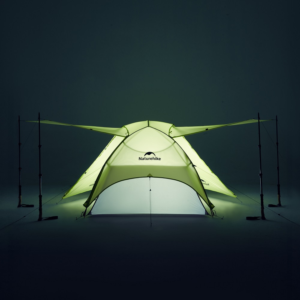 Палатка Naturehike Star River EXT Si 2-местная, алюминиевый каркас, сверхлегкая, желтая