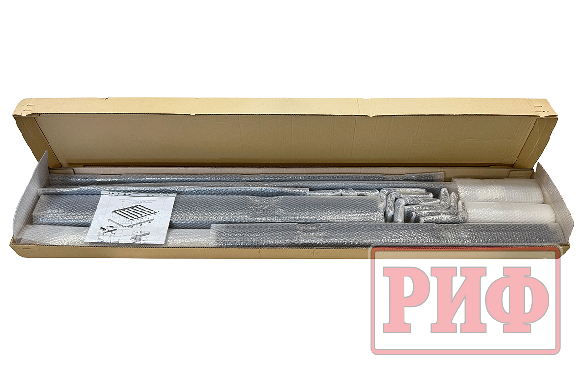 Багажник экспедиционный (платформа) алюминиевый РИФ 1350x1690 мм для Jeep Wrangler JL 2018+ (с крепежом)