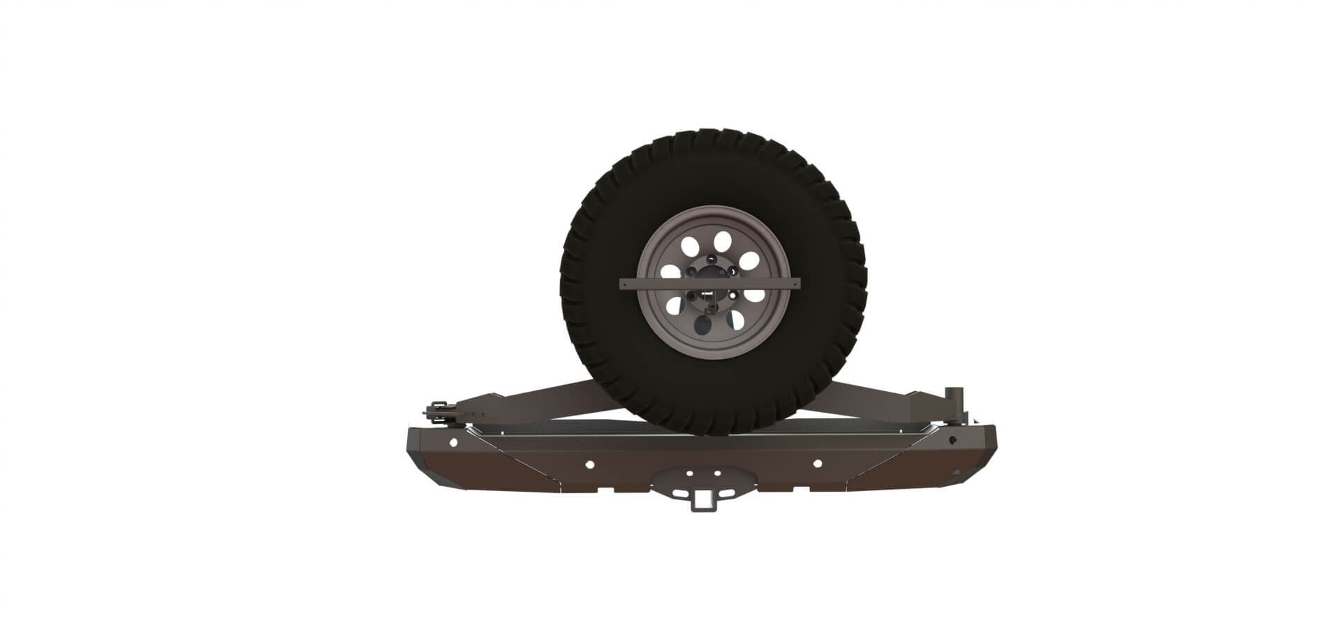 Бампер задний силовой LC200 2008-2015 с квадратом и калиткой