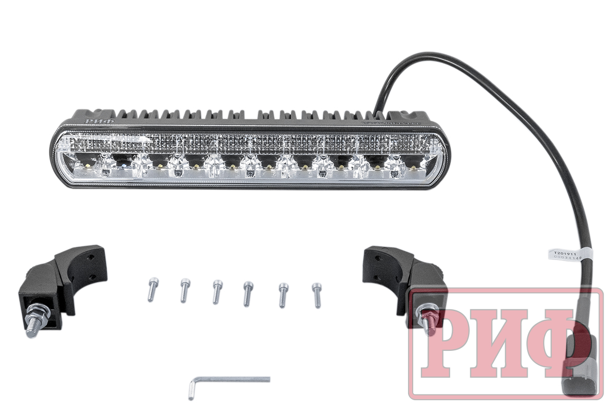 Светодиодная фара водительского света РИФ с ДХО 318 мм 50W