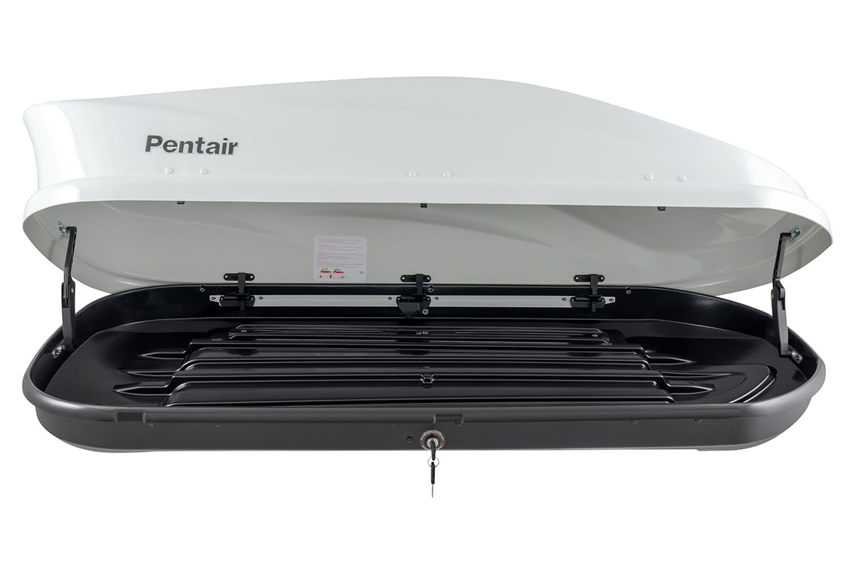 Бокс автомобильный на крышу Pentair PYTHON 450L белый глянец, двусторонний