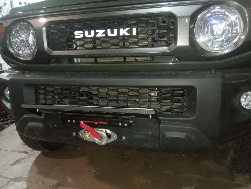 Установочный комплект для лебёдки в штатный бампер Suzuki Jimny (JB74) 2019-