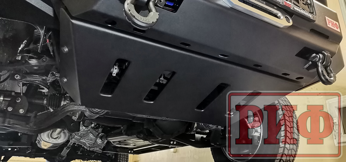 Защита радиатора под бампер РИФ для ГАЗ Соболь NN 4x4