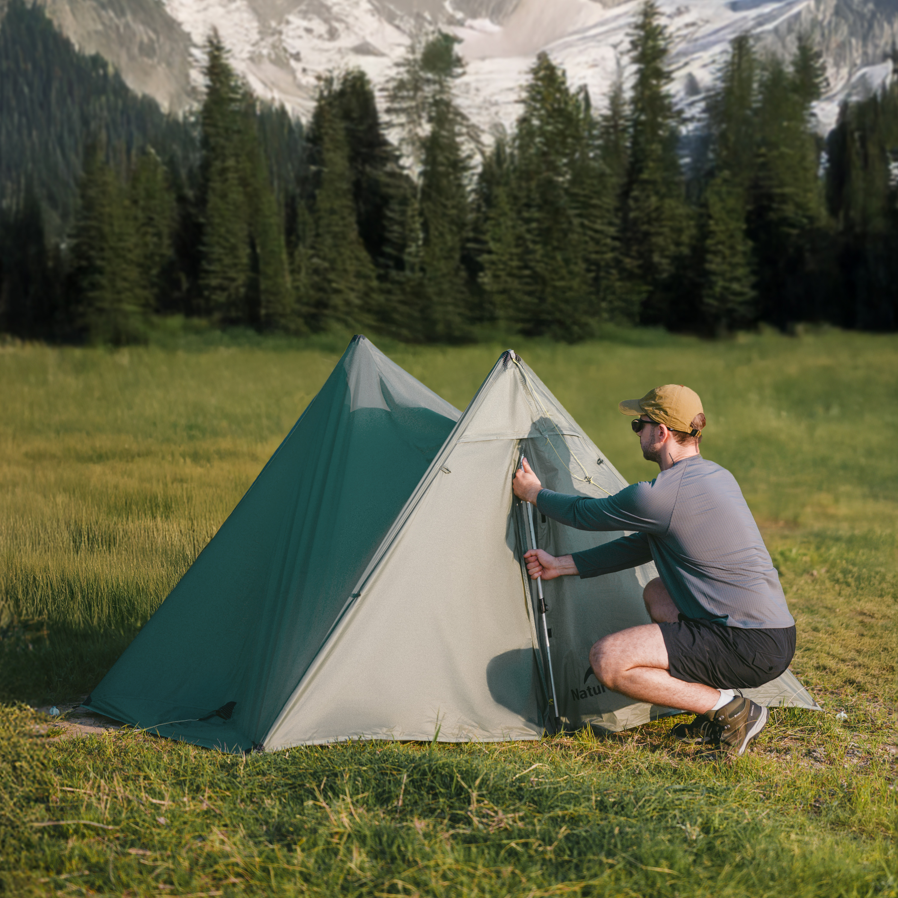 Палатка Naturehike Lingfeng UL 2-местная, зеленая
