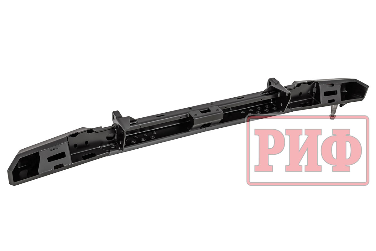 Бампер РИФ силовой задний УАЗ Буханка с фонарями, калиткой, возможностью установки фаркопа, лифт 65 мм