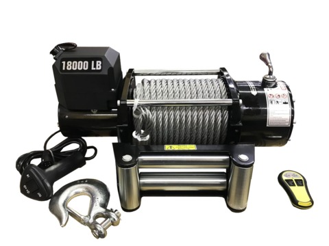 Лебедка автомобильная 4REVO TRX-18000 24V (стальной трос)