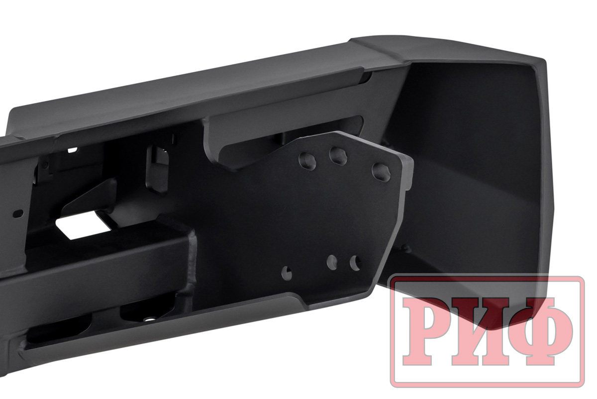 Бампер РИФ силовой задний Great Wall Poer с квадратом под фаркоп и фонарями
